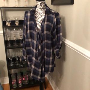 Flannel Looking Duster Cardigan 